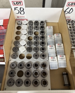LOT - (36) ER32 COLLETS, (6) HAAS ER25 TAP COLLETS AND (8) HAAS MILLING COLLETS-58