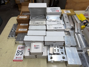 LOT - NEW HAAS & PIERSON ALUMINUM CHUCK JAWS FOR 6" & 3" VISES AND SMALL AIR VACUUM TABLE-85