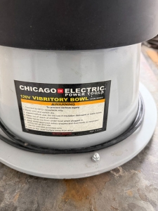 CHICAGO ELECTRIC VIBRATORY FINISHING BOWL, ITEM NO. 96923-109