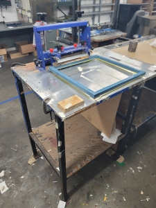 SCREEN PRINTING TABLE, 27" X 25" OVERALL-127