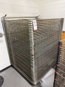 SCREEN PRINTING DRYING RACK, ON CASTERS, 52" X 40" X 69" HT, (50 RACKS)-136