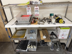 LOT - CONTENTS ONLY OF RACK, TO INCLUDE: PAINT GUNS AND RELATED ITEMS-147