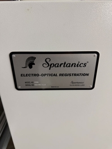 SPARTANICS ELECTRO-OPTICAL REGISTRATION SHEAR, MODEL M255, S/N M255*S/N119-154
