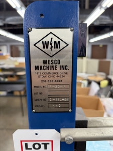 WESCO ROTARY LAMINATOR & PRE-MASK APPLICATOR, MODEL F-30-P, S/N 1-177-98, (OUT OF SERVICE/MISSING CONTROLS)-156