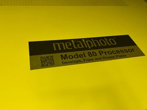 METALPHOTO PROCESSOR, DEVELOPS, FIXES AND RINSES PLATES, MODEL MP80, S/N 5070PRO21-173