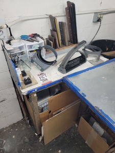STEEL SHOP CART, 2' X 3', W/ MISC. CONTENTS-187