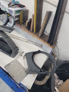 STEEL SHOP CART, 2' X 3', W/ MISC. CONTENTS-187