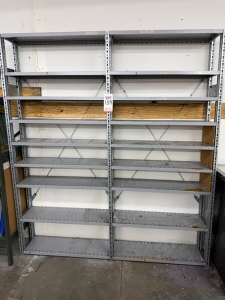 STEEL SHELF UNIT, 76" X 12" X 85" HT-188
