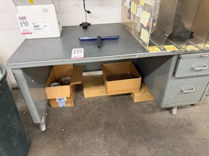 STEEL DESK, 5' X 30", CONTENTS NOT INCLUDED-192