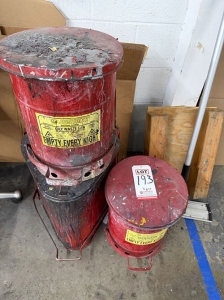 LOT - (3) OILY RAG CANS-193