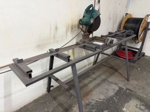 MAKITA 14" ABRASIVE CHOP SAW, MODEL LW1401, W/ 8' MATERIAL SUPPORT TABLE-3