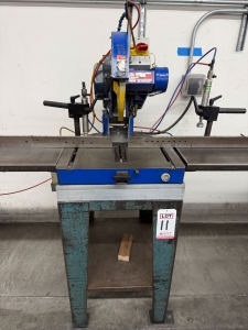 CTD 12" MITRE SAW, MODEL M25R, 3725 RPM, S/N 882R, W/ (2) PNEUMATIC MATERIAL HOLD DOWNS-11