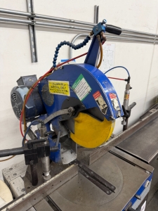 CTD 12" MITRE SAW, MODEL M25R, 3725 RPM, S/N 882R, W/ (2) PNEUMATIC MATERIAL HOLD DOWNS-11