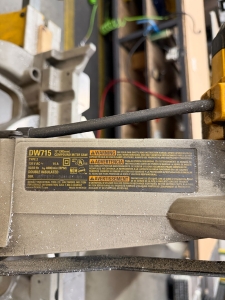 DEWALT 12" COMPOUND MITER SAW, MODEL DW715, W/ DWX724 COMPACT MITER SAW STAND-15