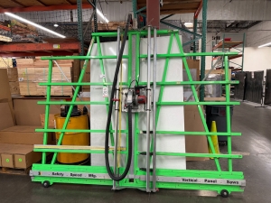 SAFETY SPEED VERTICAL PANEL SAW, W/ MILWAUKEE 3-1/4 HP POWER UNIT AND SHOP-VAC 4 HP INDUSTRIAL WET/DRY VAC-20