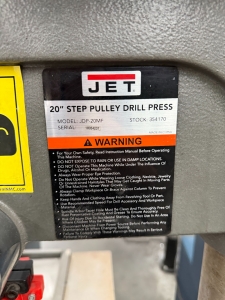 JET 20" DRILL PRESS, MODEL JDP-20MF, S/N 18054237-23