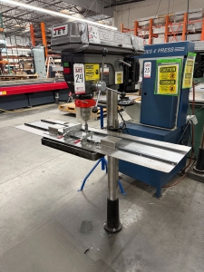 JET 20" DRILL PRESS, MODEL JDP-20MF, S/N 18013813, W/ STATIONARY FLOOR MOUNT-24