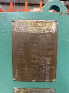 STRIPPIT SUPER 30 SINGLE-END PUNCH PRESS, S/N 29481463-27