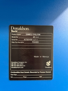 2023 DONALDSON TORIT DFE 2-4 DUST COLLECTOR, S/N 16785499-L2-1, 10" SPARK COOLER-32