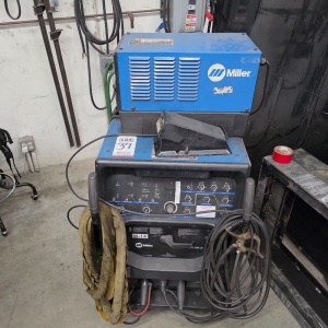 MILLER SYNCROWAVE 350LX WELDING POWER SOURCE, STOCK NO. 907198-03-1, S/N LF294528, W/ COOLMATE 3 CHILLER-37