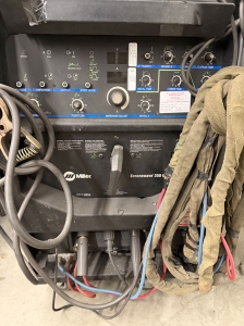 MILLER SYNCROWAVE 350LX WELDING POWER SOURCE, STOCK NO. 907198-03-1, S/N LG190069L, W/ MILLER COOLMATE 3 CHILLER, FOOT CONTROL-40
