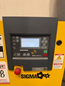 2023 KAESER SK 20 AIR COMPRESSOR, ROTARY SCREW TYPE, 20 HP, SIGMA CONTROL 2 DIGITAL CONTROLLER, ENCLOSED CABINET, S/N 2029-9261505-48