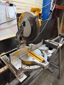 DEWALT 12" COMPOUND MITER SAW, MODEL DWS715, W/ STEEL STAND-54