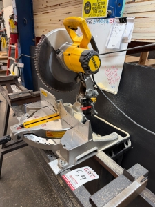 DEWALT 12" COMPOUND MITER SAW, MODEL DWS715, W/ STEEL STAND-54