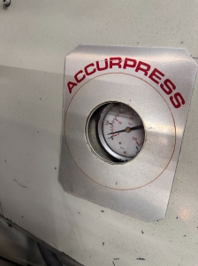 1991 ACCURPRESS 7608 PRESS BRAKE, 60 TON X 8' BED, ACCURPRESS CNC GAUGE SYSTEM, S/N 1846-55