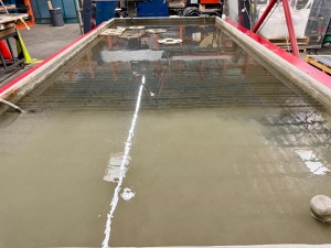 OMAX-2022 OMAX MAXIEM M2040 ABRASIVE WATERJET CUTTING SYSTEM, 3-AXIS CUTTING HEAD, TABLE SIZE: 13' 4" X 7'0" XY,  CUTTING TRAVEL: 13' 4" X 6' 8", Z-AXIS TRAVEL: 12", MAXJET 5I NOZZLE, 600 LB. ABRASIVE HOPPER, PULL-TO-OPEN VALVE SINGLE NOZZLE, WATER FILTER, CUTTING TABLE, S/N M20405268-57