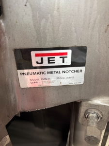JET PNEUMATIC CORNER NOTCHER, MODEL PMN-11, FOOT CONTROL-58A