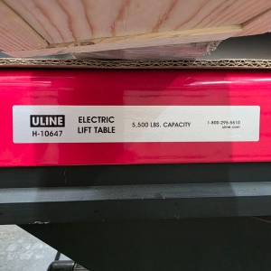 ULINE ELECTRIC LIFT TABLE, MODEL H-10647, 4' X 6', 5,500 LB CAPACITY-60