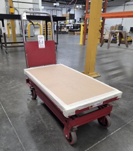 ULINE DOUBLE SCISSOR LIFT TABLE, MODEL H-1784, 20" X 36", 770 LB CAPACITY-61