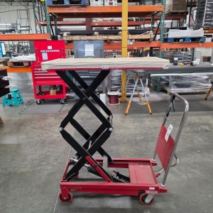 ULINE DOUBLE SCISSOR LIFT TABLE, MODEL H-1784, 20" X 36", 770 LB CAPACITY-61