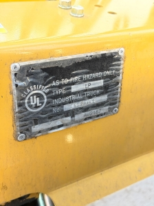 2023 CATERPILLAR LPG FORKLIFT, MODEL GC40K, 8,000 LB CAPACITY, 3-STAGE MAST, SIDE SHIFT, 8' FORKS, SOLID CUSHION TIRES, LOAD LIGHTS, REARVIEW MIRRORS, CLEARCAP RAINCAP, APPROX. 498 HOURS, S/N AT87B11599-63