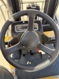 2023 CATERPILLAR LPG FORKLIFT, MODEL GC40K, 8,000 LB CAPACITY, 3-STAGE MAST, SIDE SHIFT, 8' FORKS, SOLID CUSHION TIRES, LOAD LIGHTS, REARVIEW MIRRORS, CLEARCAP RAINCAP, APPROX. 498 HOURS, S/N AT87B11599-63