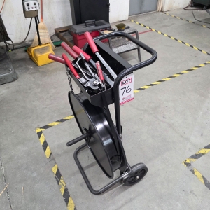LOT - BANDING CART W/ 5/8" STEEL BANDING, W/ TOOLS-76