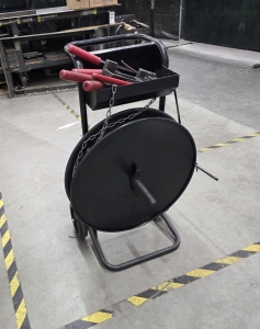 LOT - BANDING CART W/ 5/8" STEEL BANDING, W/ TOOLS-76