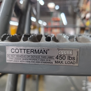 COTTERMAN ROLLING STOCK LADDER, 450 LB CAPACITY, 10' TOP PLATFORM HT-78