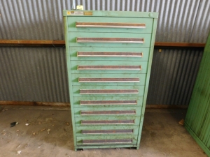 STANLEY VIDMAR 11 DRAWER TOOL/PARTS CABINET, 30"X28"X59"-3