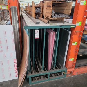 12' SHEET MATERIAL RACK FOR 4' SHEET STOCK, CONTENTS NOT INCLUDED-151