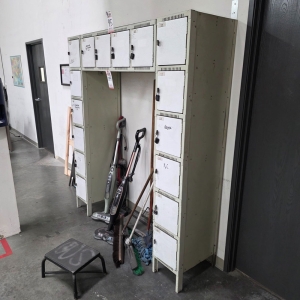 LOT - (2) SETS OF LOCKERS, 70" X 18" X 78" HT, CONTENTS NOT INCLUDED-184