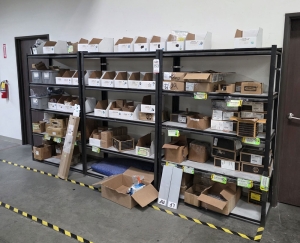 LOT - (3) SHELF UNITS, 4' X 18" X 6' HT EACH, CONTENTS NOT INCLUDED-188