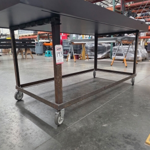 LOT - (2) STEEL CARTS, 3' X 6' X 37" HT EACH, CONTENTS NOT INCLUDED-193