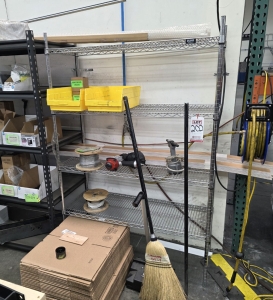 WIRE SHELF, 4' X 18" X 6' HT, CONTENTS NOT INCLUDED-202