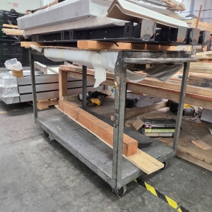 LOT - (2) STEEL SHOP CARTS, 2' X 4', CONTENTS NOT INCLUDED-208