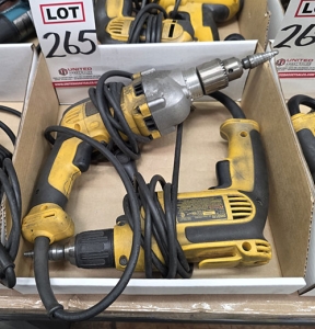 LOT - (2) DEWALT DRILL MOTORS: (1) 3/8" & (1) 1/2"-265