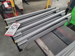 LOT - (4) STANLEY METAL SAWHORSES, 32" WIDE-369