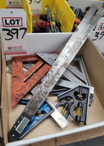 LOT - SQUARES AND (1) DIGITAL ANGLE FINDER-397