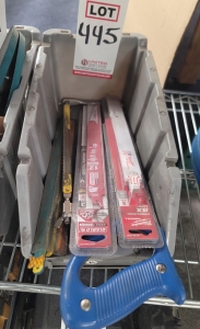 LOT - HACKSAW W/ BLADES AND SAWZALL BLADES-445